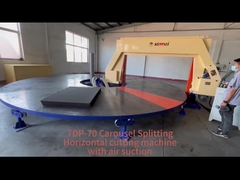 둥근 작업 테이블 회전 절단 수평 CNC 폼 절단 기계 슬리터 디지털 제어