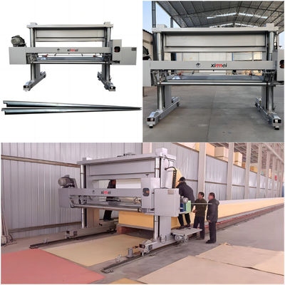 2150mm PE CNC 폼 절단 기계 트랙 60 미터 긴 폼 수평 펀트리 철도 트랙에서 이동 높은 효율성